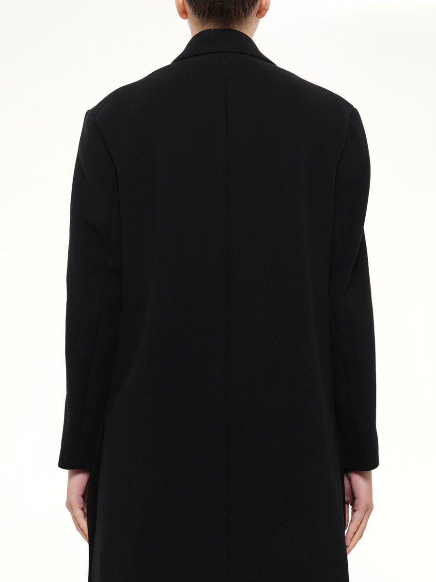 Wool Cashmere Coat in Black