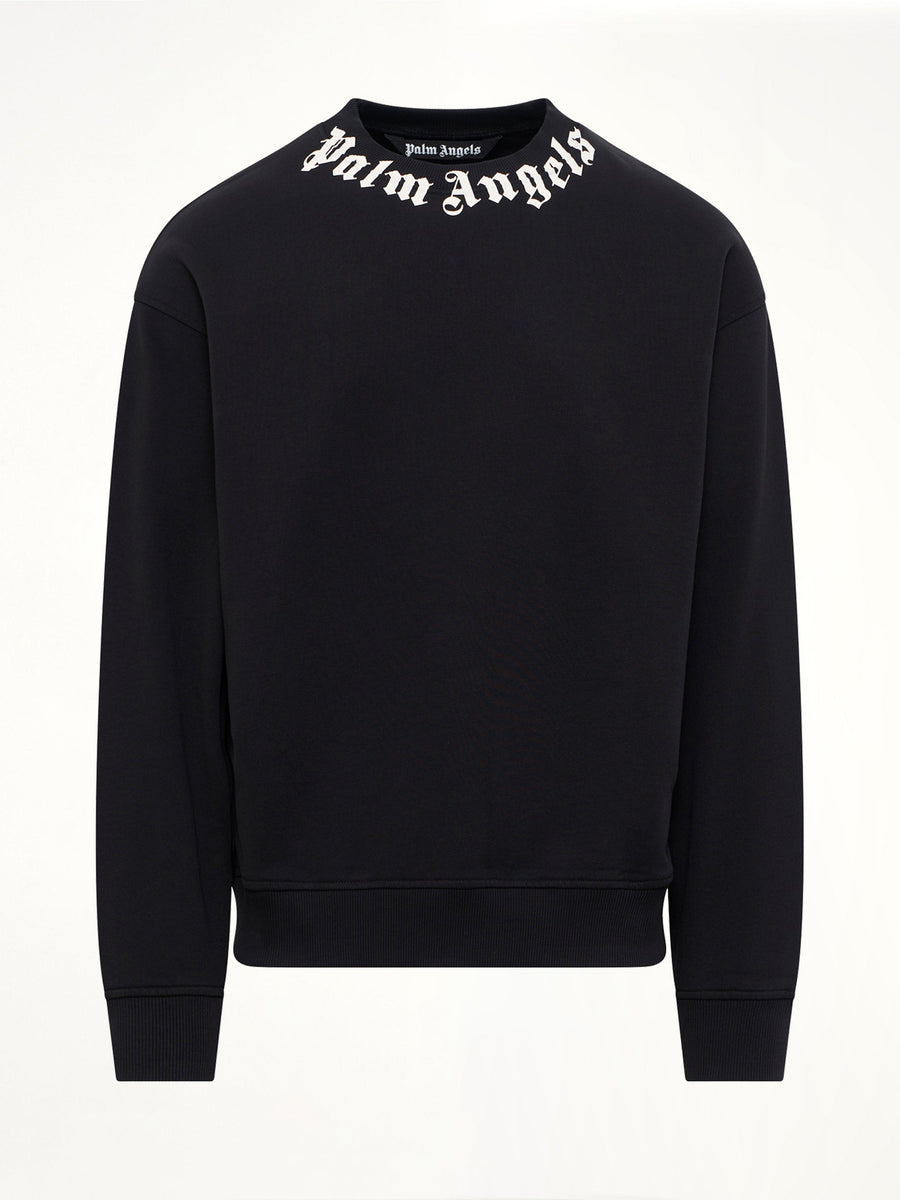 Neck Logo Regular Sweatshirt in Black/Off White
