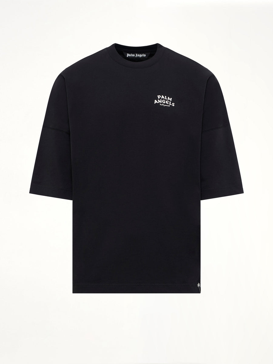 Palm Drift Back Over T-Shirt in Black/Off White