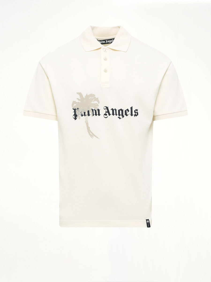 Palm Drift Polo S/S in Off White/Black