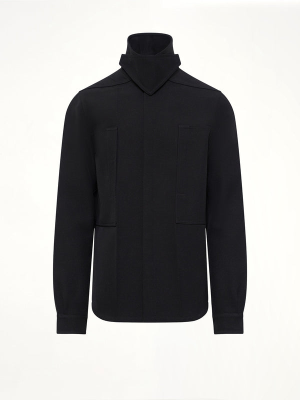Tower Wool Outershirt in Black