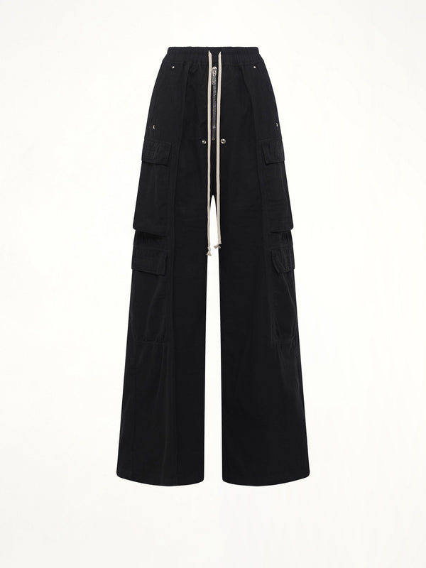 Flannel Double Cargo Jumbo Belas in Black