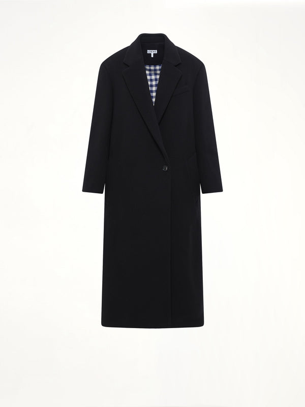 Wool Cashmere Coat in Black