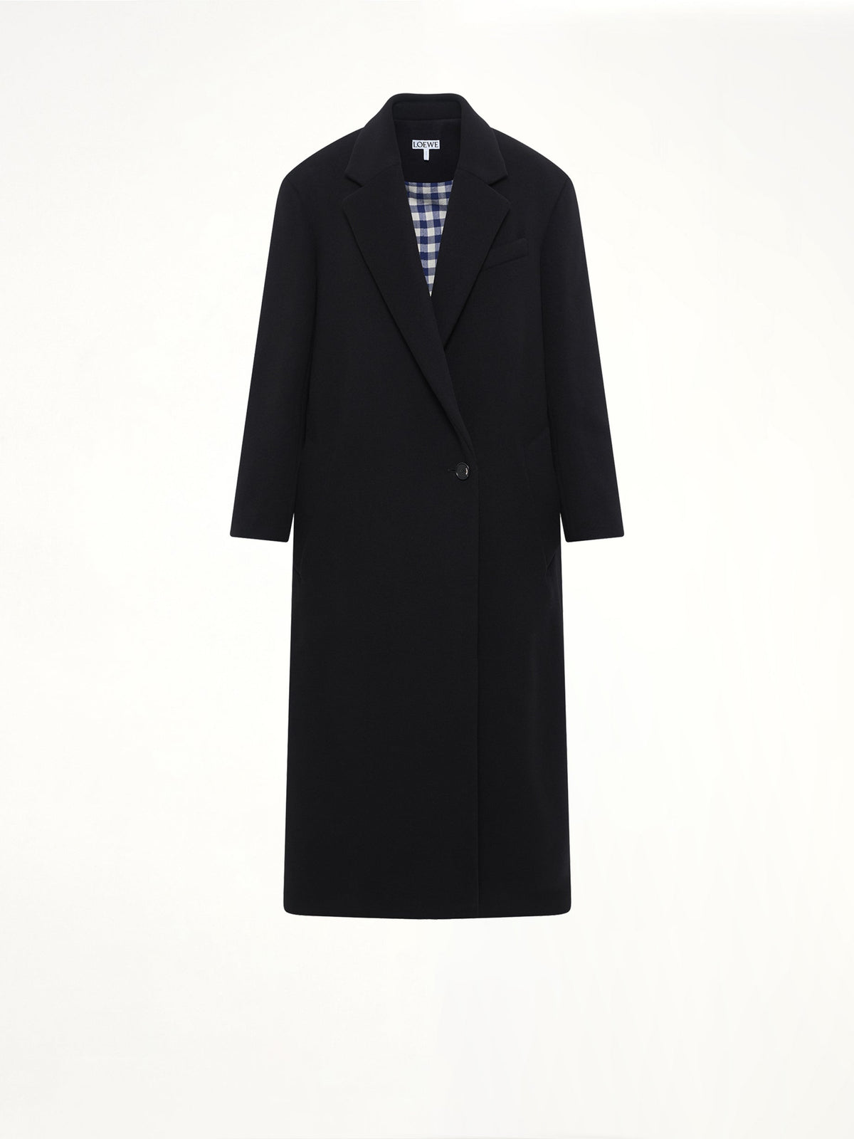 Wool Cashmere Coat in Black