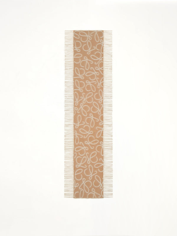 27X158 Anagram Alpaca Blend Scarf in Beige/White