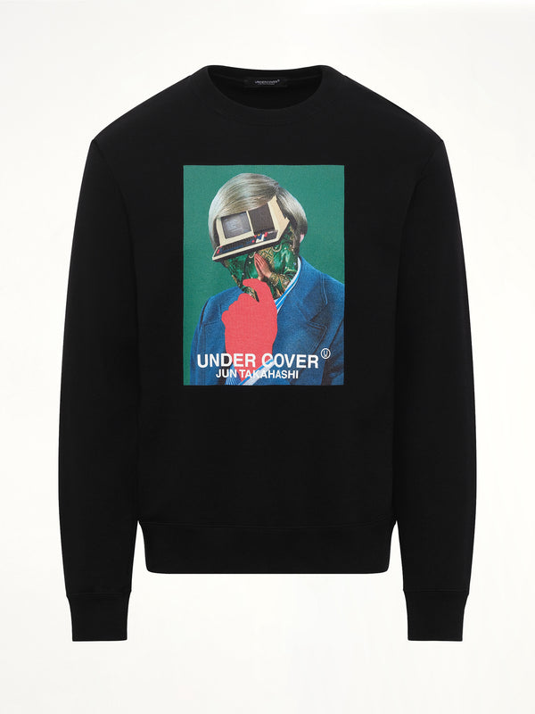 Abstract Sweatshirt in Black