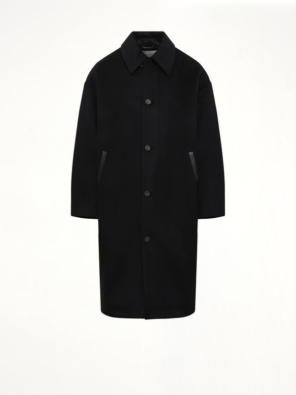 Arcform Wool Coat in Black