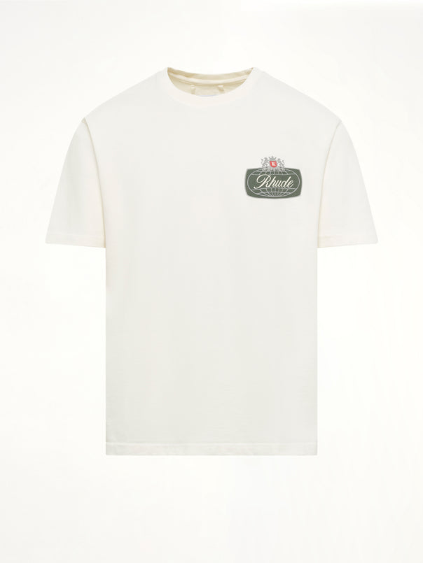 Rhude Desert Crest T-Shirt in Vintage White/Silver