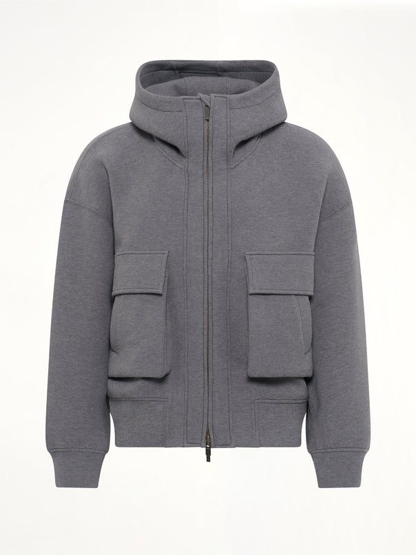 Spacer Zip-up Hoodie in Grey