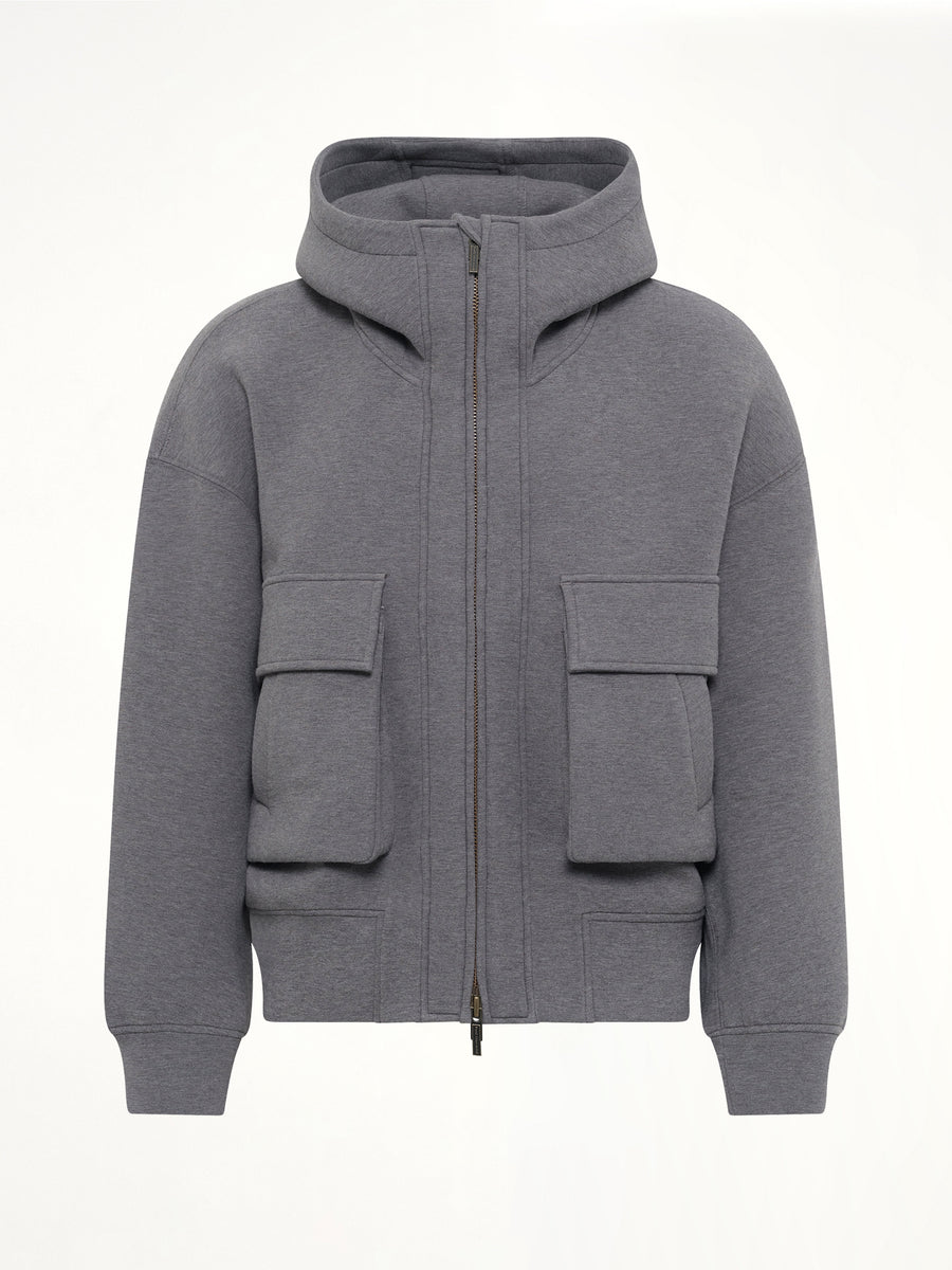 Spacer Zip-up Hoodie in Grey