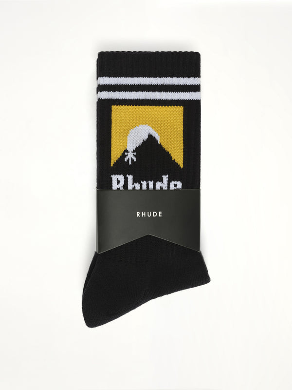 Striped Moonlight Sock in Black/White