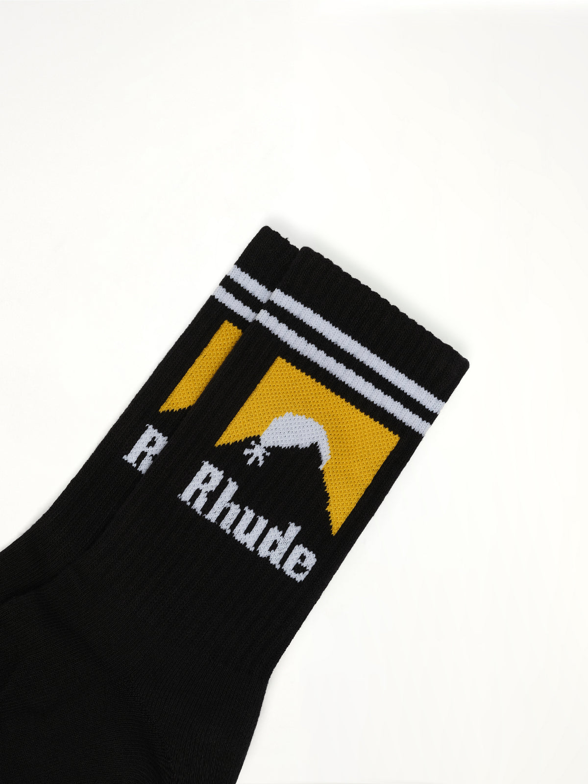 Striped Moonlight Sock in Black/White