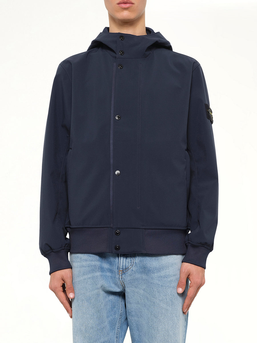 4100118 Soft Shell Short Parka in Navy Blue