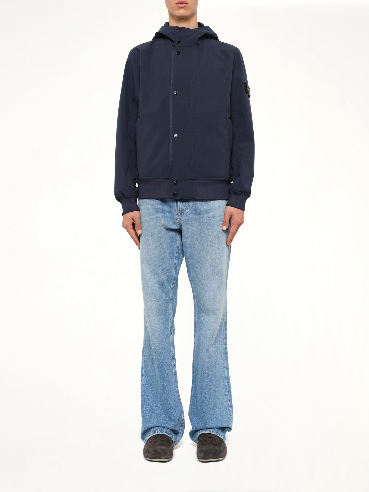 4100118 Soft Shell Short Parka in Navy Blue