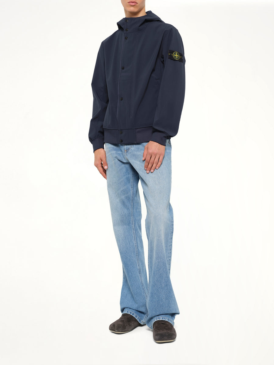 4100118 Soft Shell Short Parka in Navy Blue