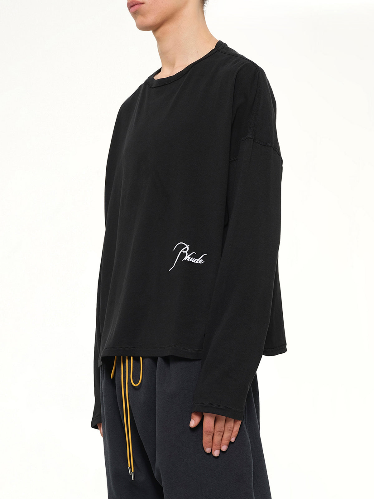 Classique Reverse LS T-Shirt in Black/White