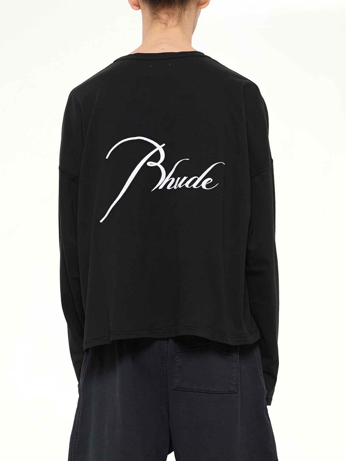 Classique Reverse LS T-Shirt in Black/White