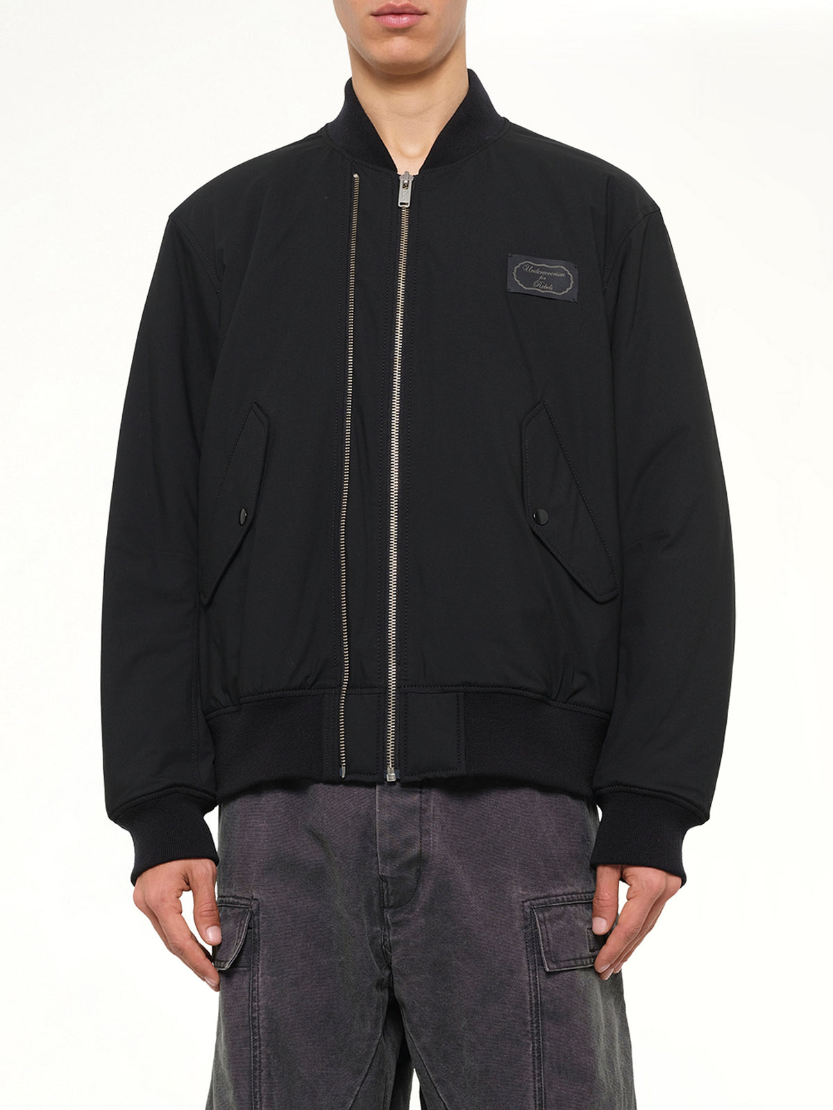 Double Zip Blouson in Black