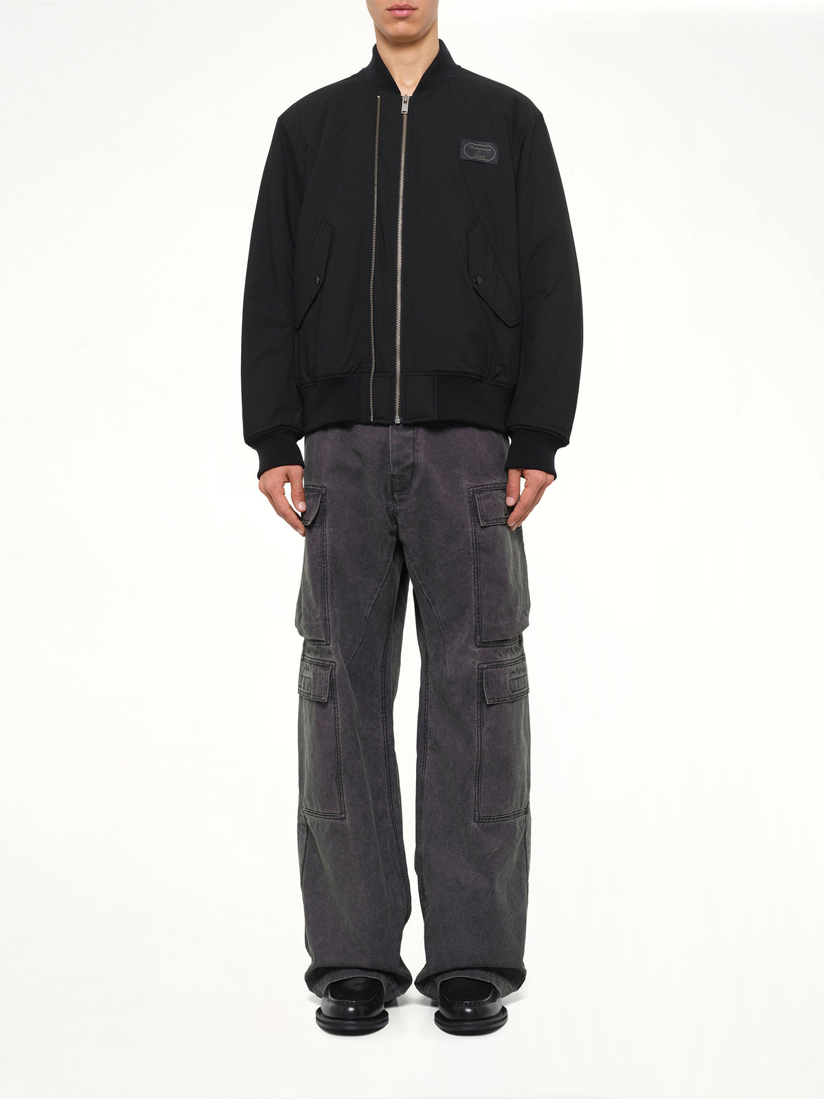 Double Zip Blouson in Black