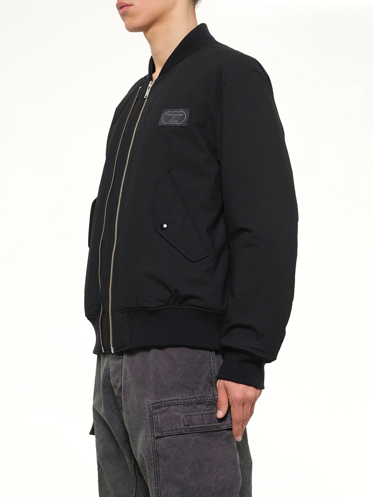 Double Zip Blouson in Black
