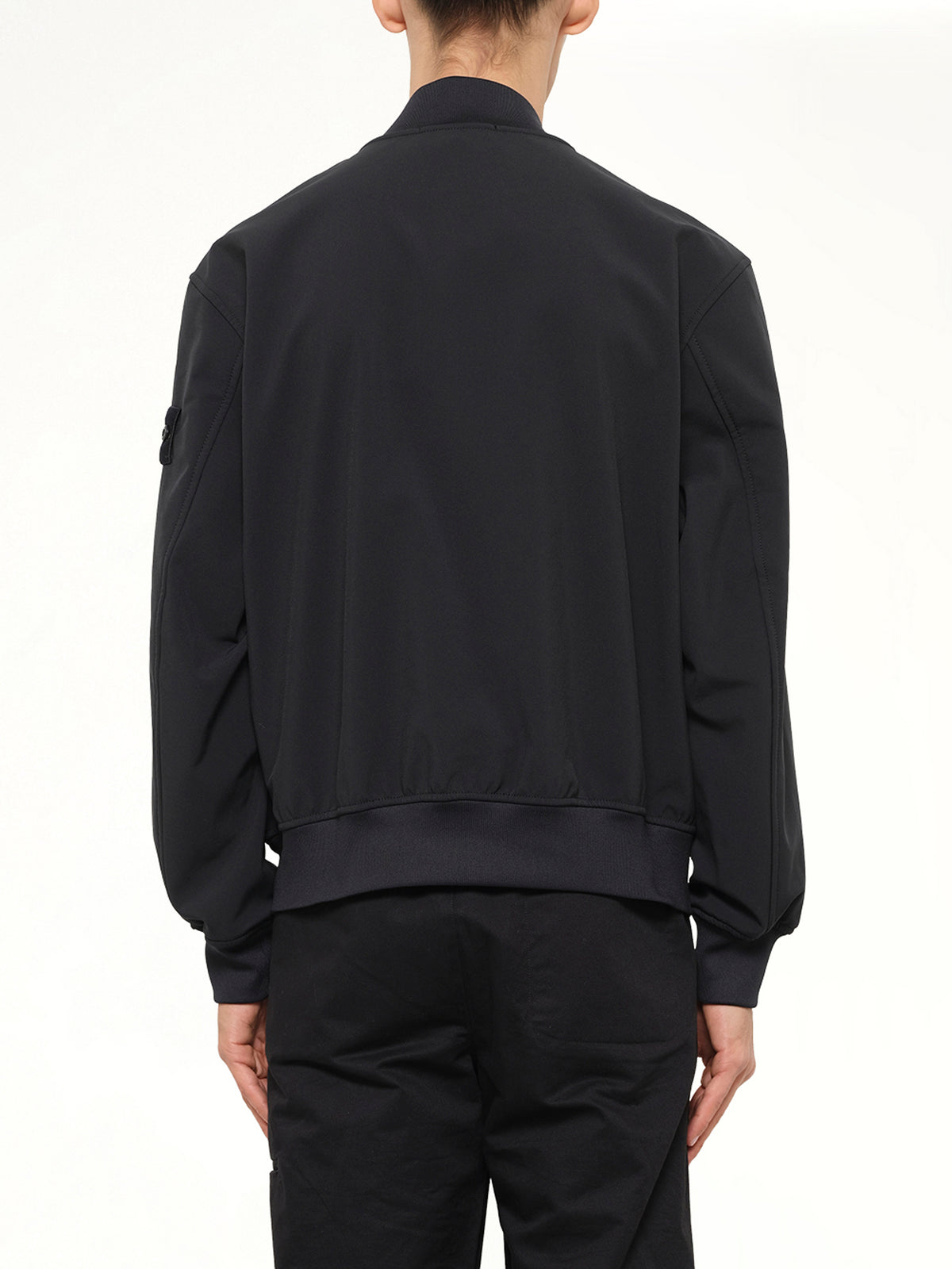 Q100006 Soft Shell Bomber Jacket in Black