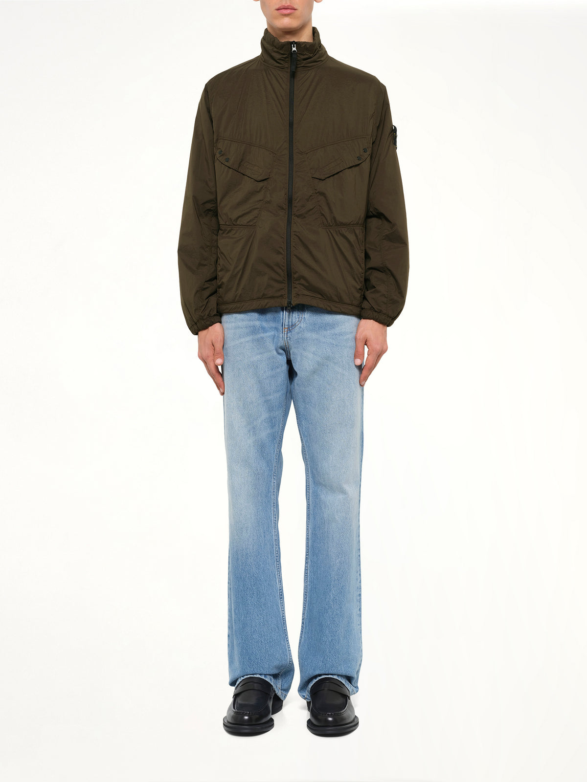 Q100021 Ultra Light Nylon Stretch Jacket in Coal Grey