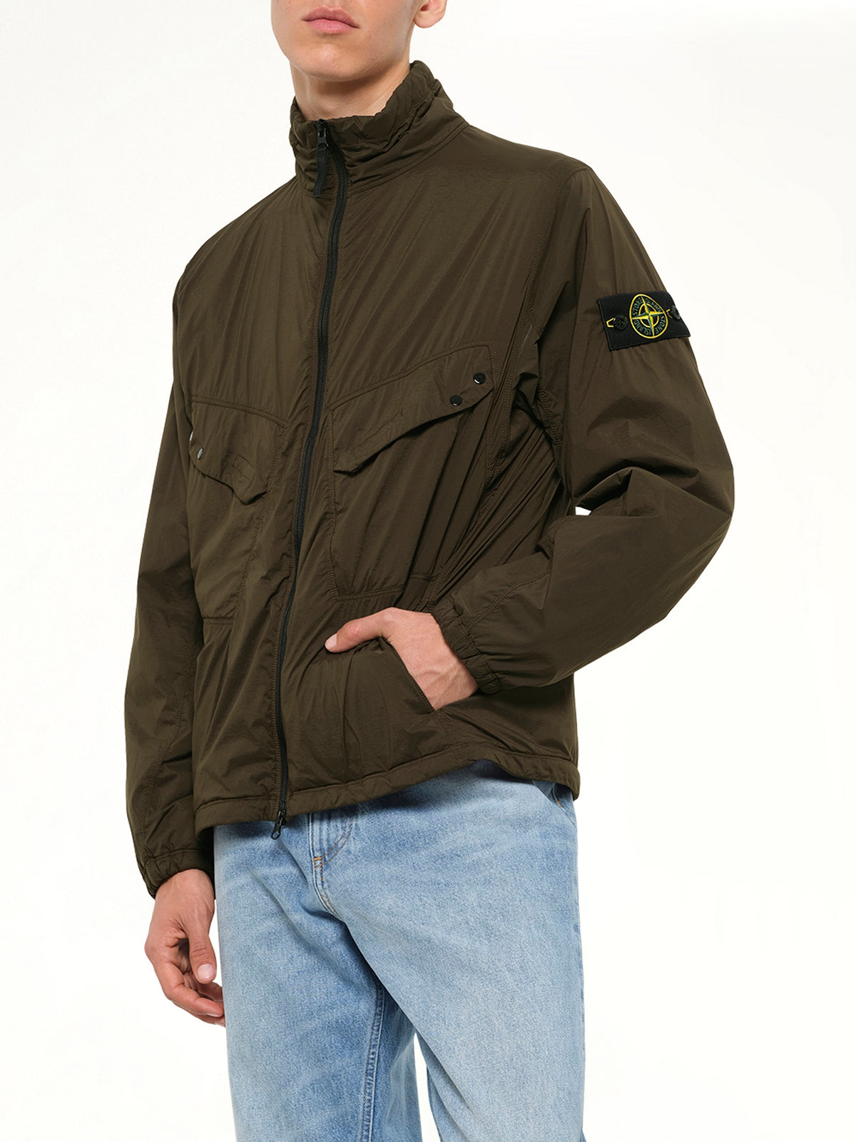 Q100021 Ultra Light Nylon Stretch Jacket in Coal Grey