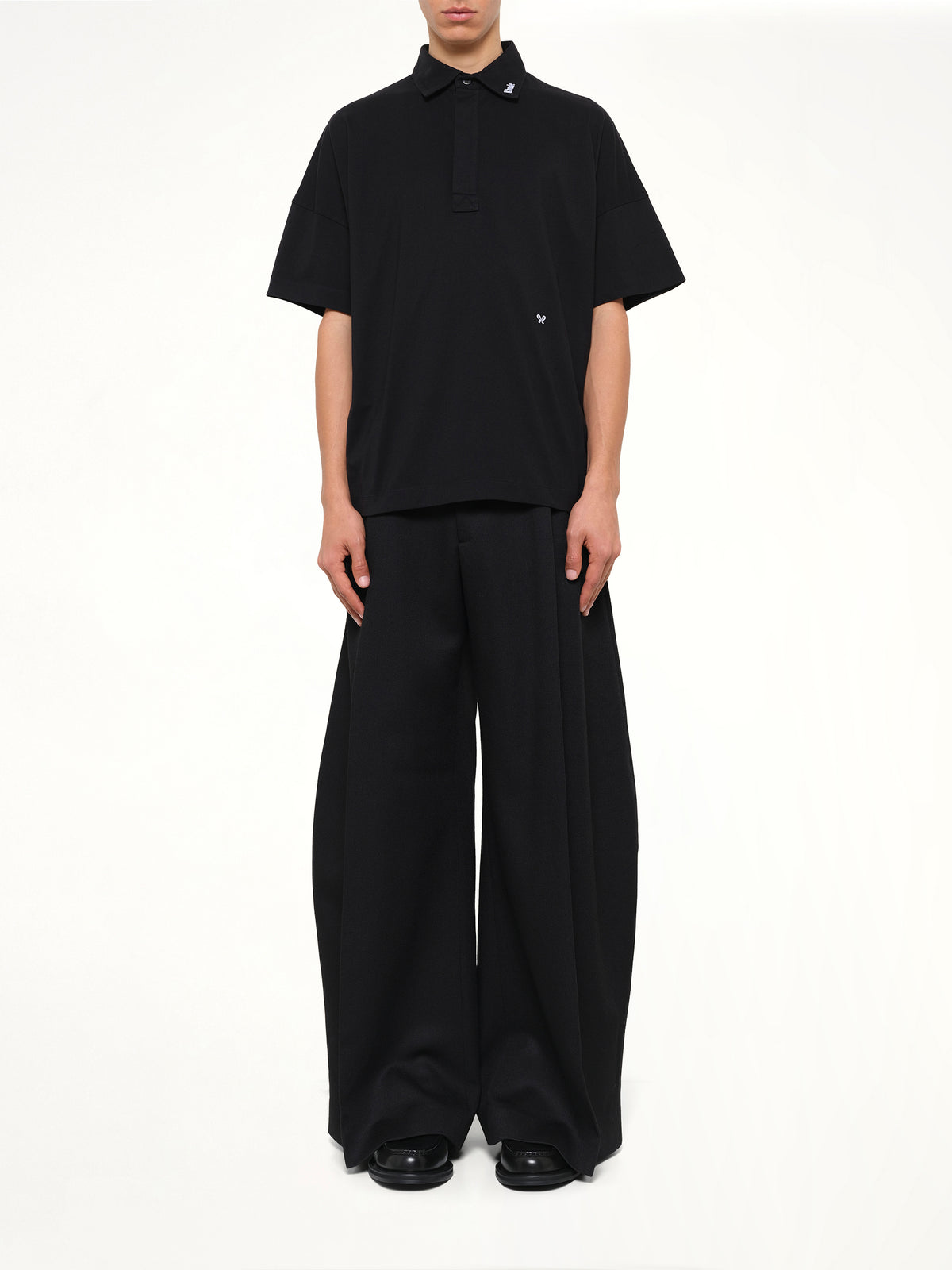 SS Jersey Polo Shirt in Black