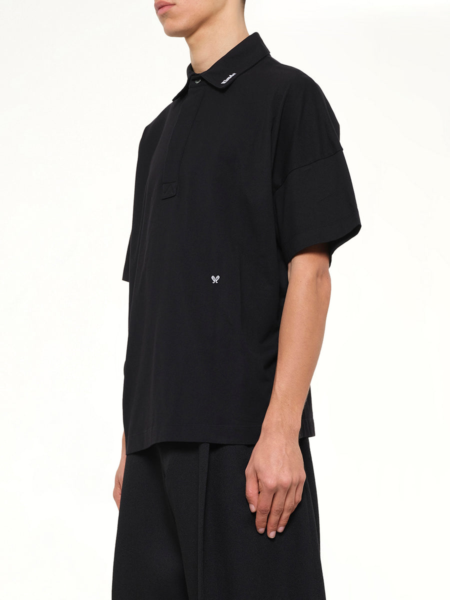SS Jersey Polo Shirt in Black