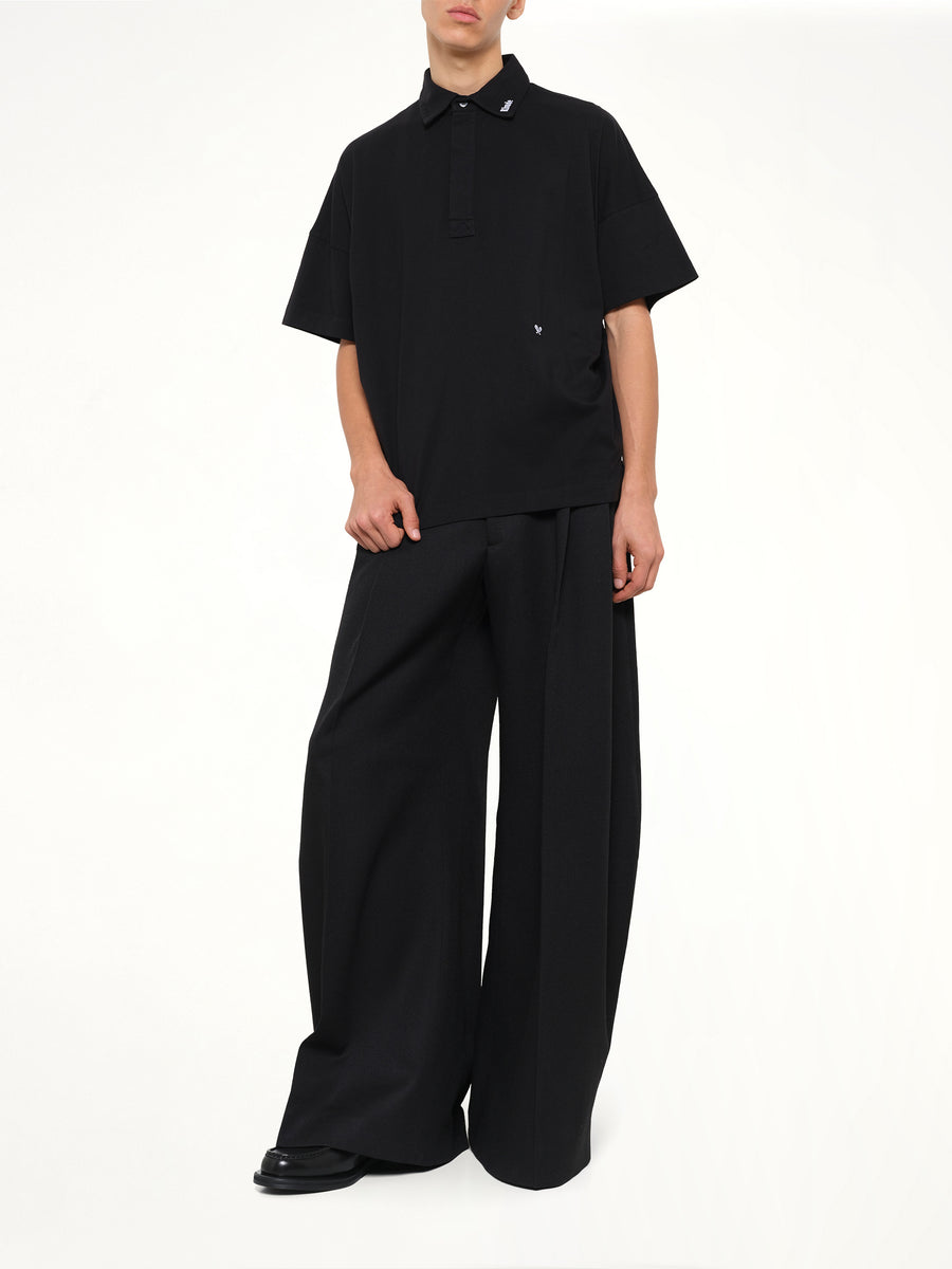 SS Jersey Polo Shirt in Black
