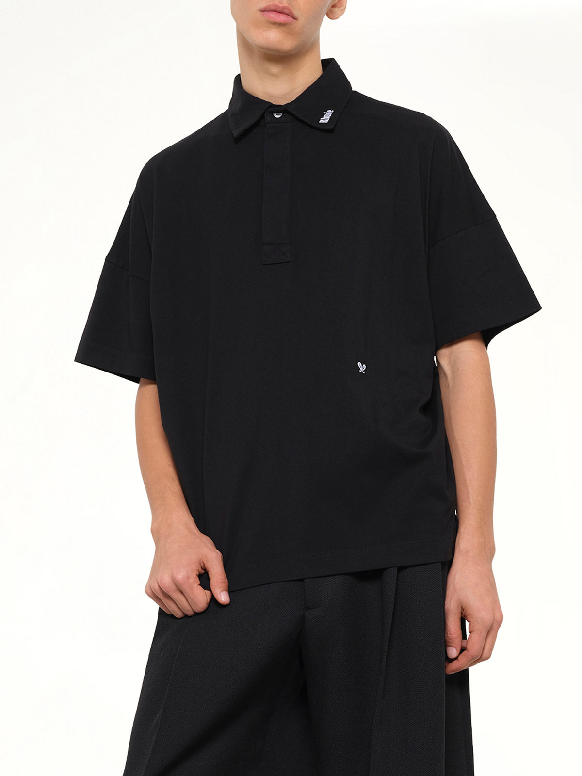 SS Jersey Polo Shirt in Black