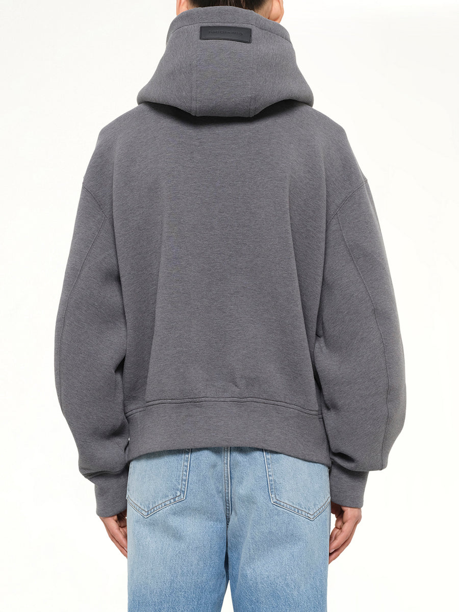 Spacer Zip-up Hoodie in Grey