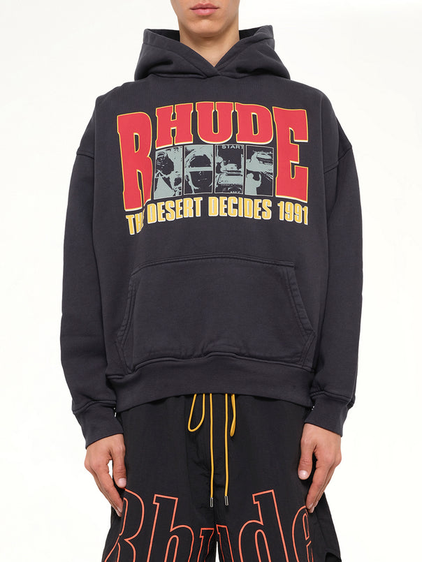 The Desert Decides Hoodie in Vintage Black/Red