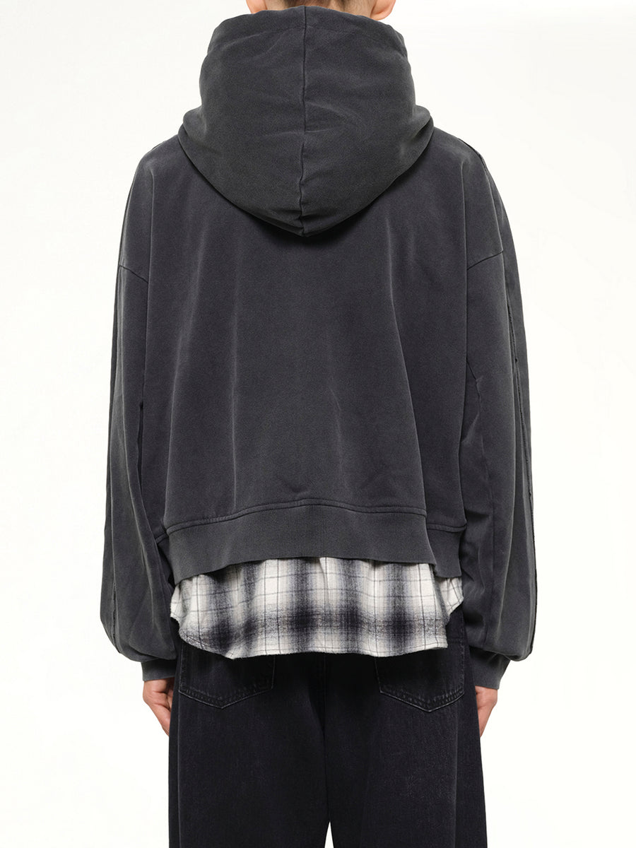 Two-in-One Hoodie in Black