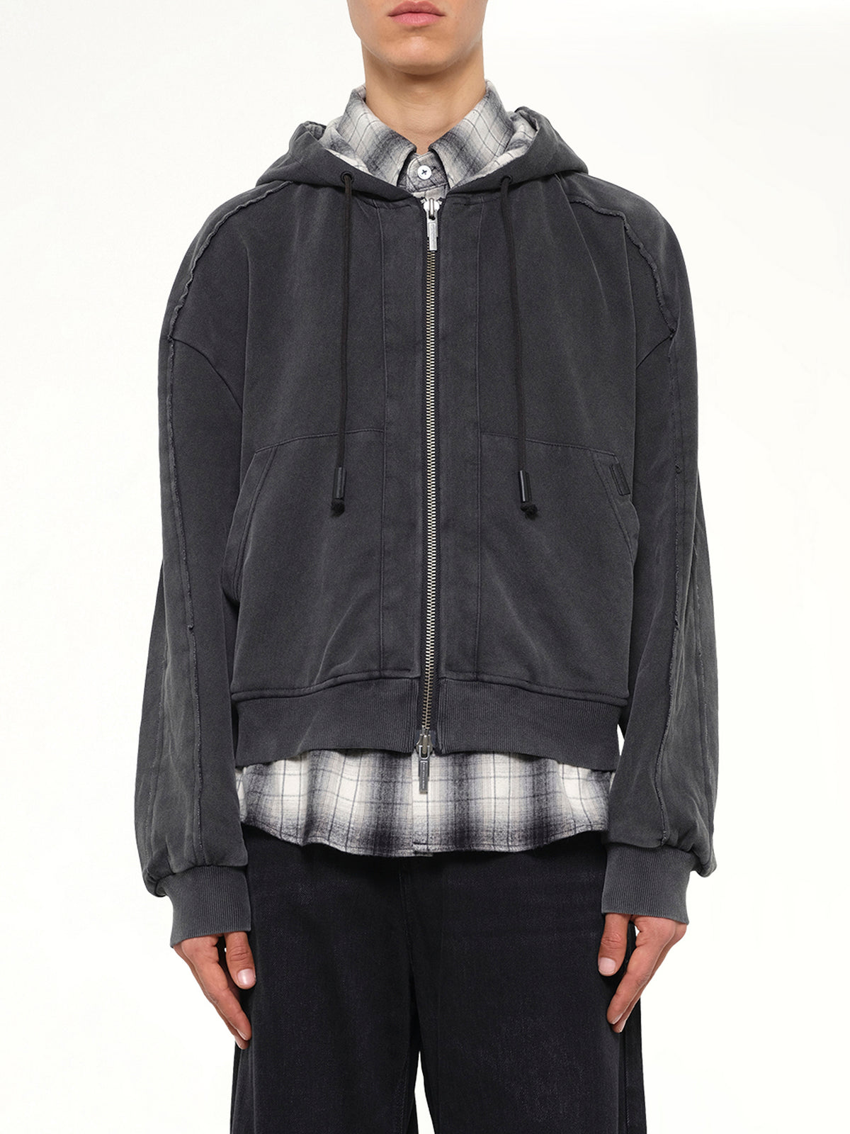 Two-in-One Hoodie in Black