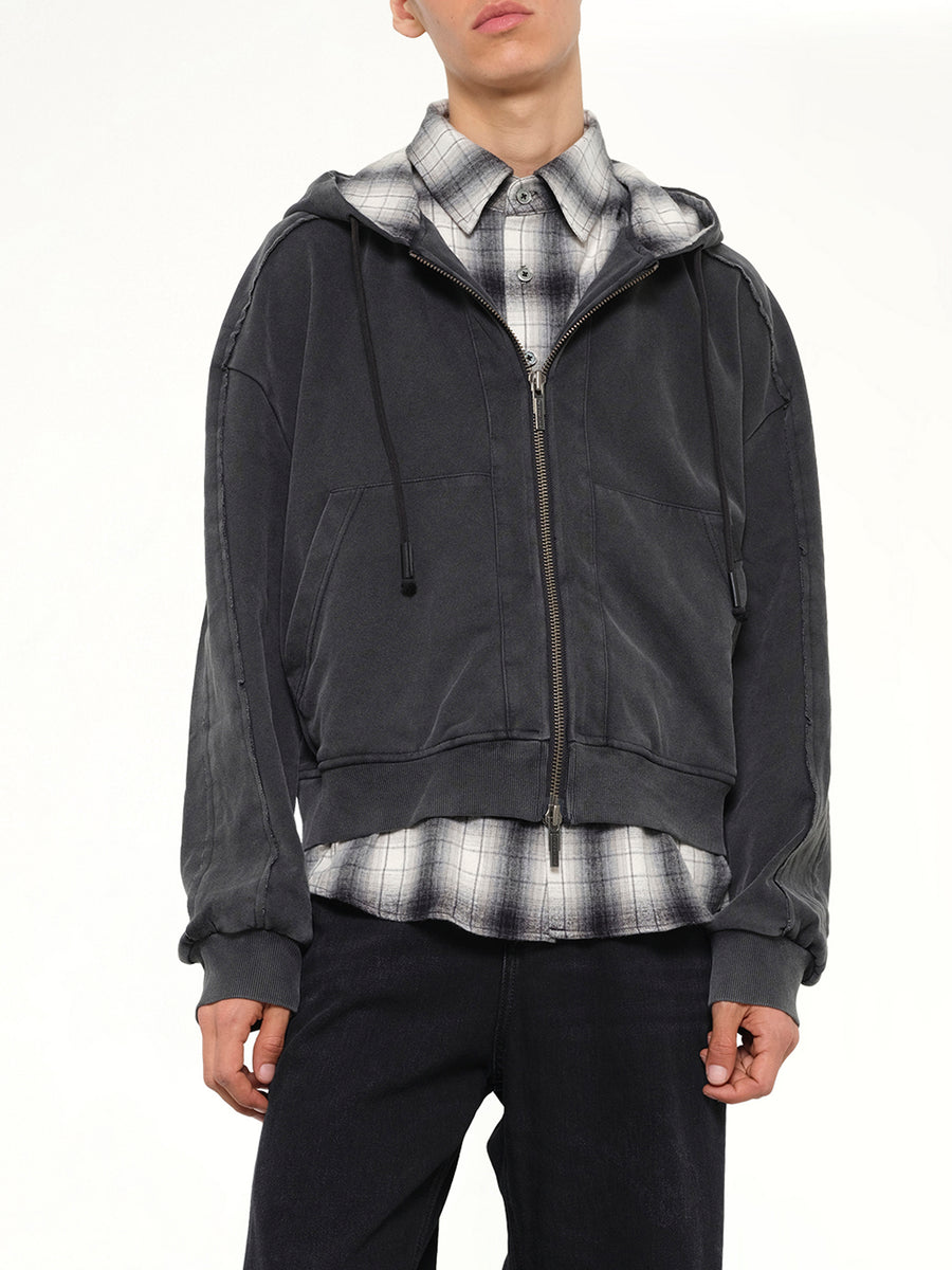 Two-in-One Hoodie in Black