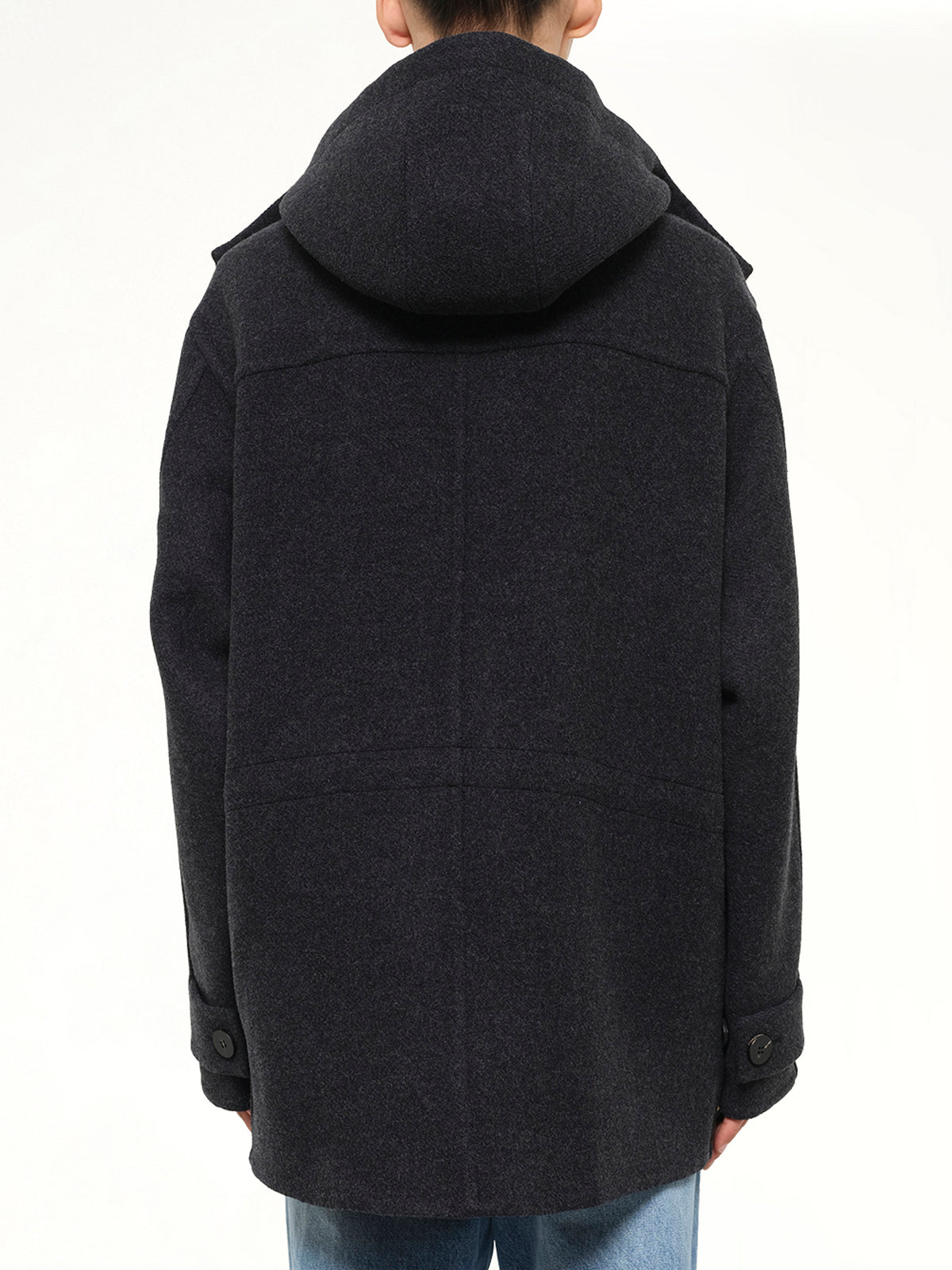 Wool Cashmere Parka in Grey