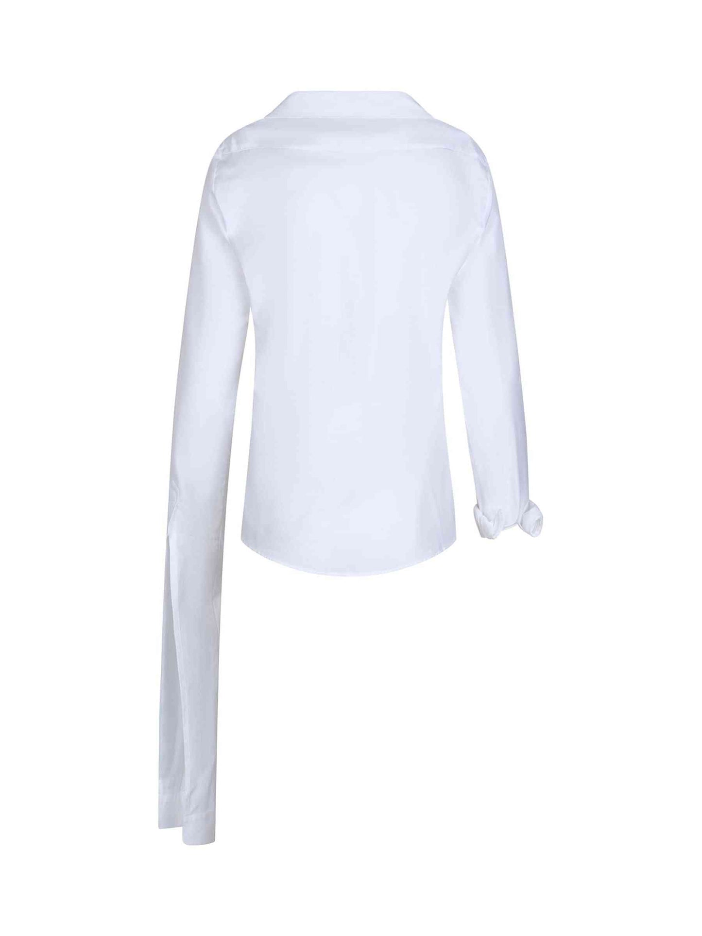 Open Collar Shirt in White