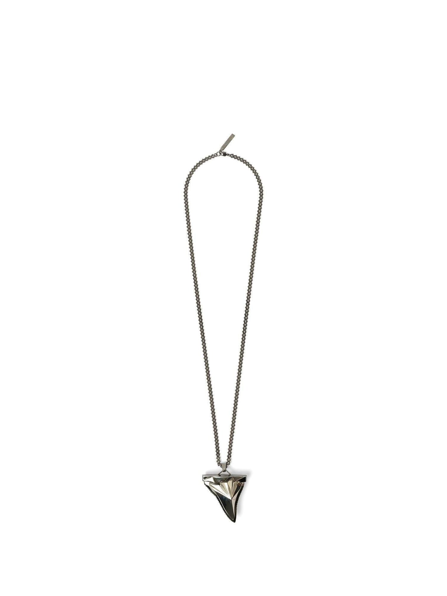 Shark Tooth Large Necklace in Silver