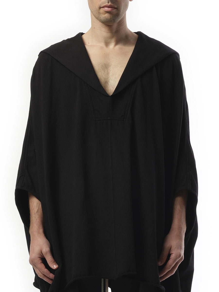 Rick Owens Hooded Kaftan in Black