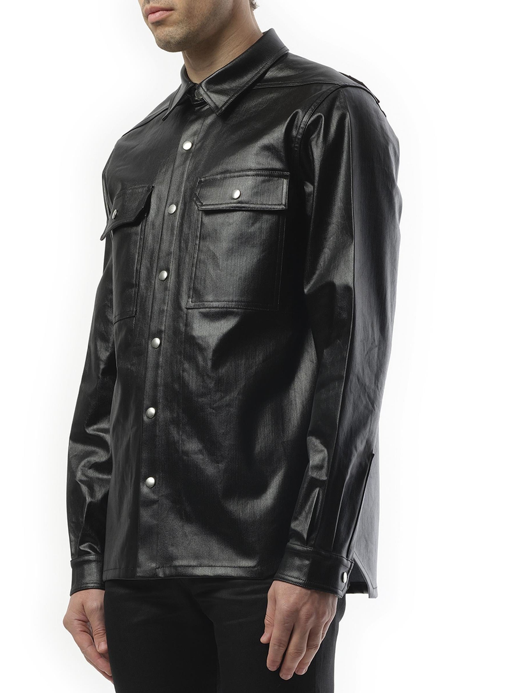 Rick Owens Denim Outershirt in Black