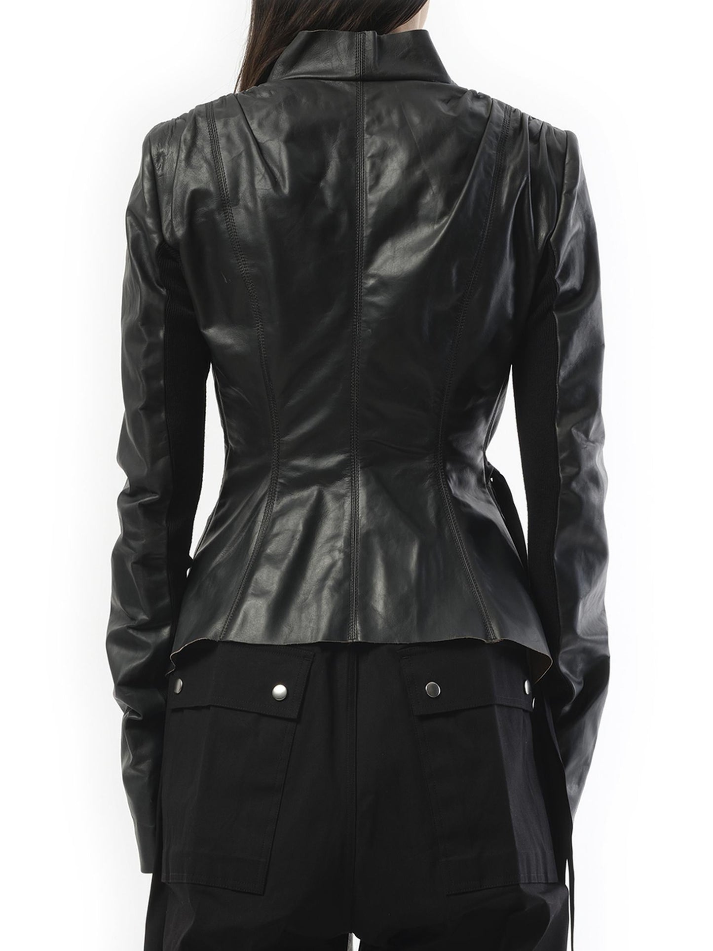 Rick Owens Hollywood Leather Jacket in Black