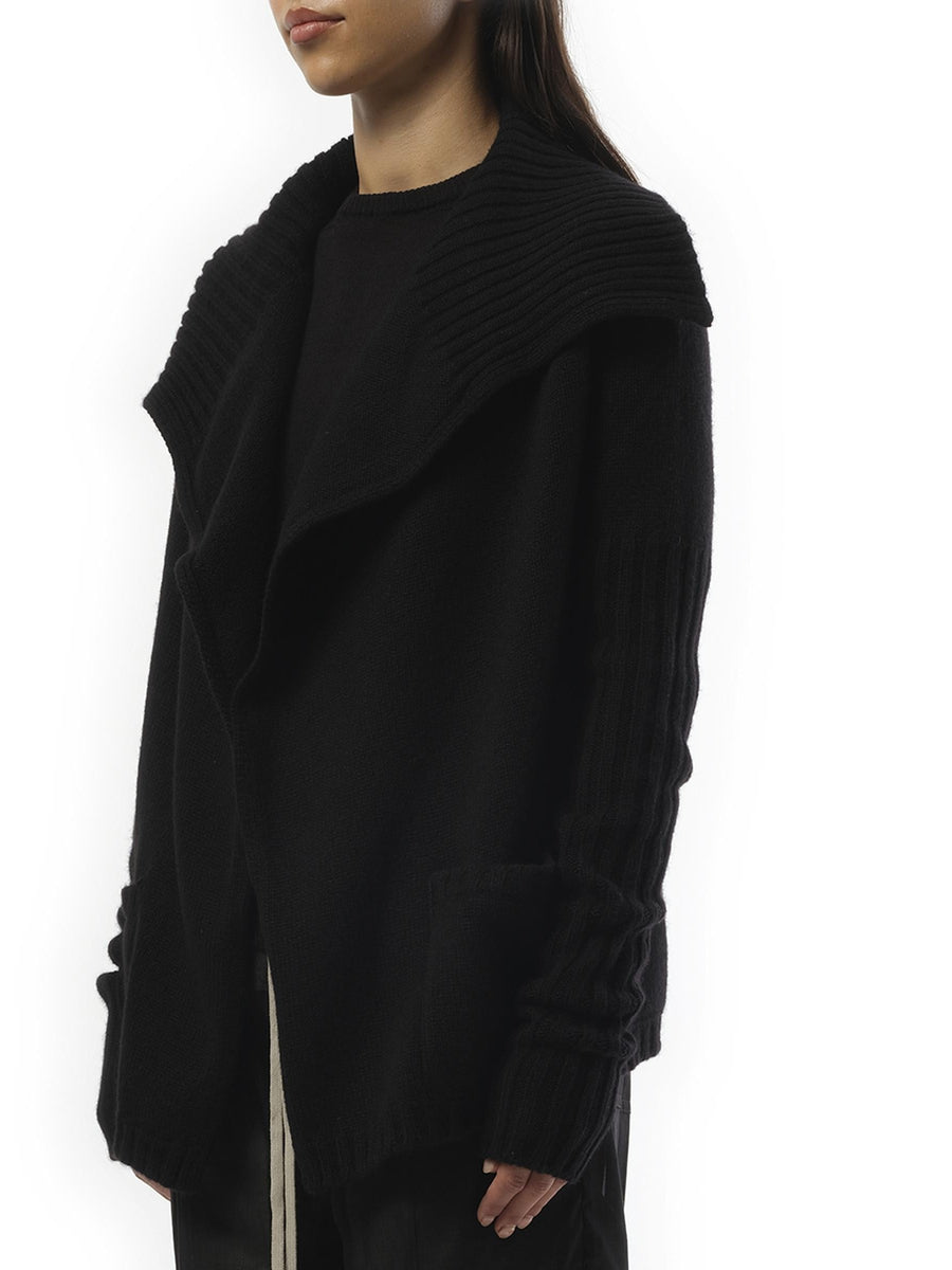 Rick Owens Cashmere Knit Cardigan in Black