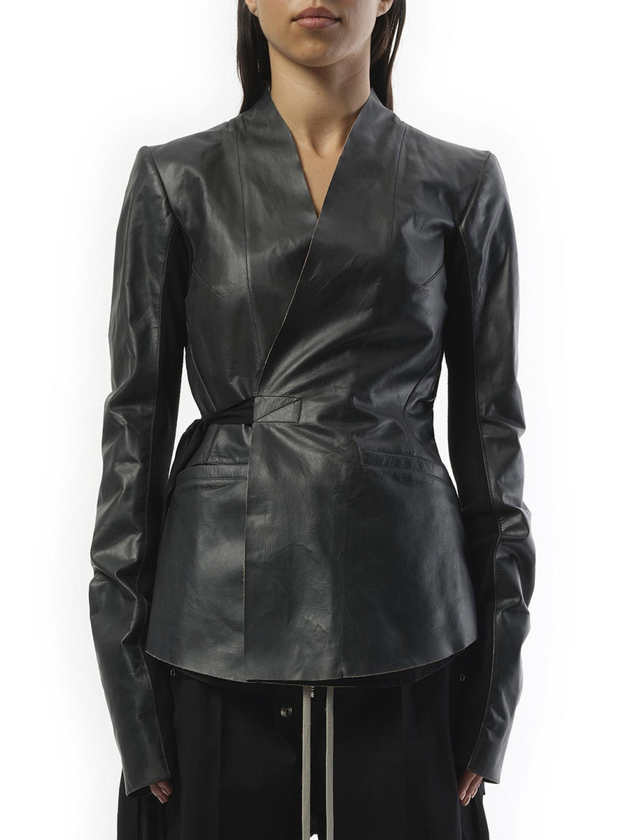 Rick Owens Hollywood Leather Jacket in Black