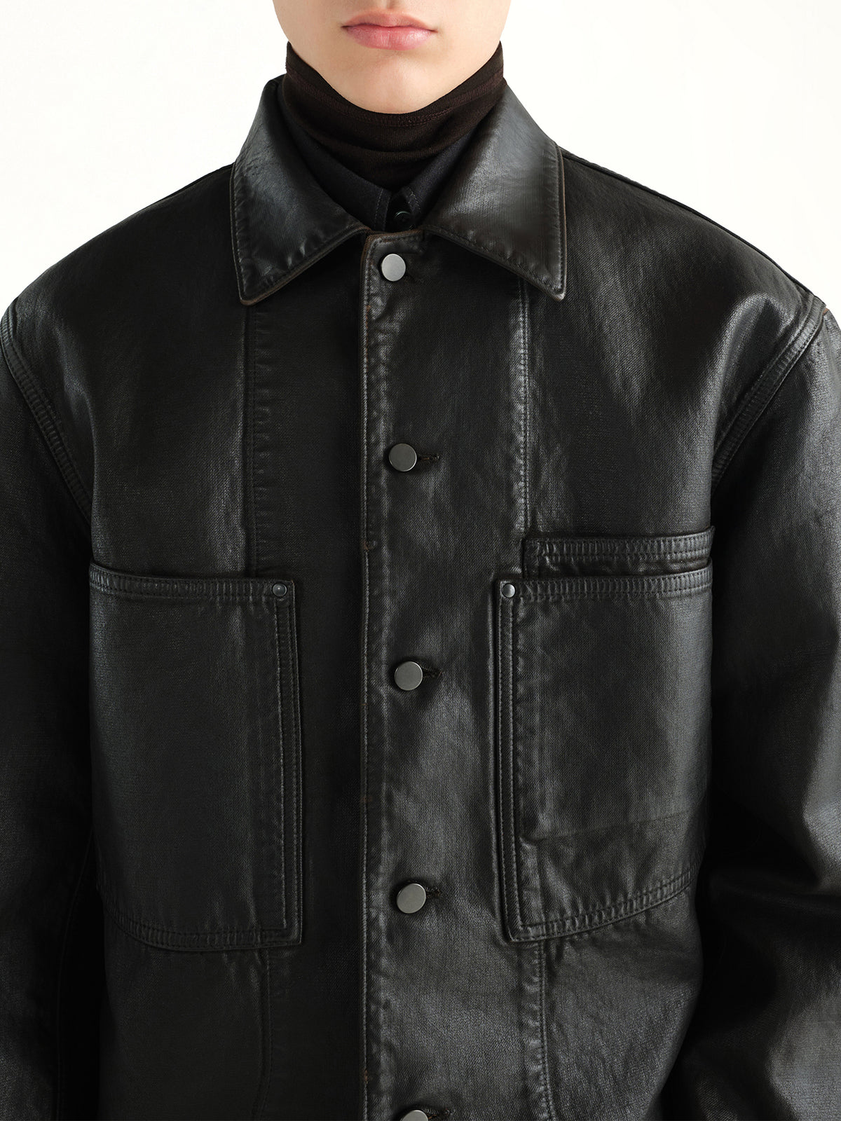 Workwear Overshirt in Licorice