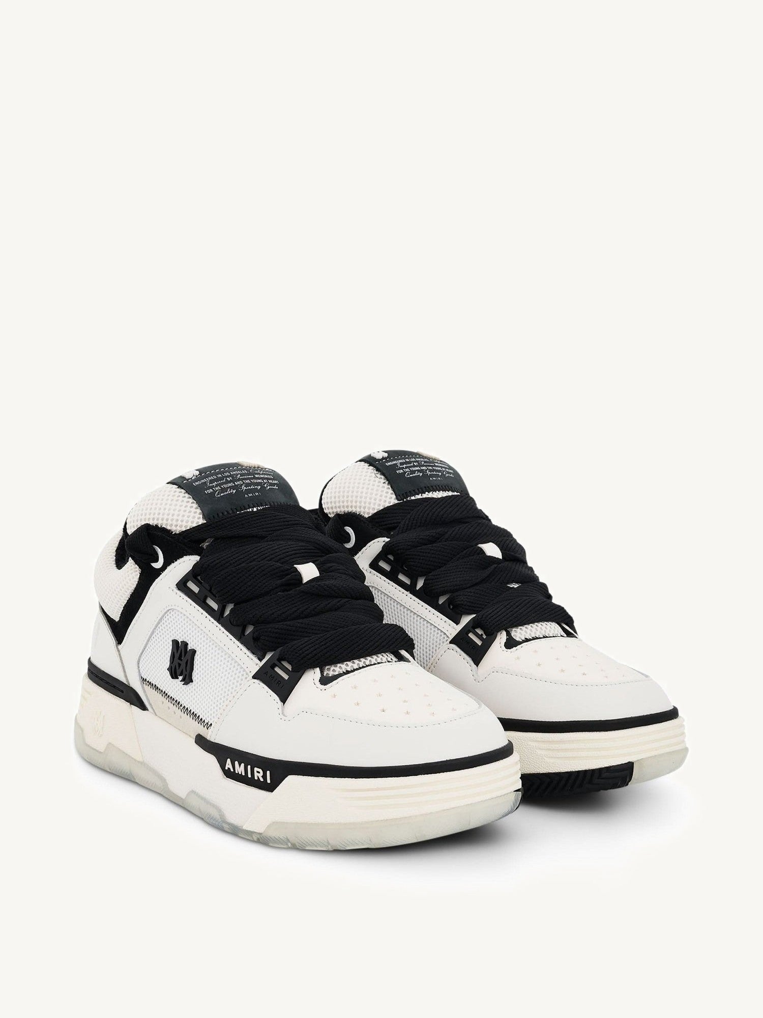 MA-1 Sneaker in White/Black Front View | AMIRI