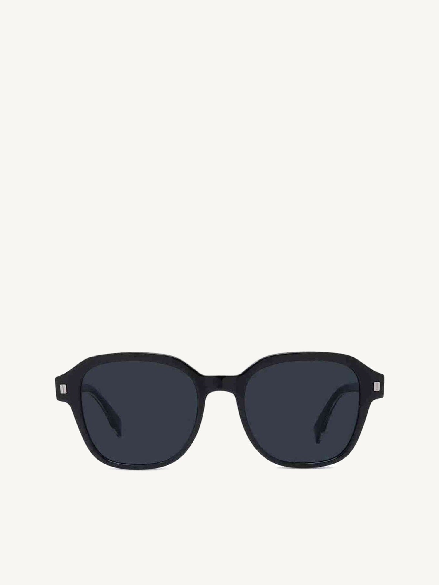 FE40002U Square Sunglasses with Blue Lens in Shiny Black