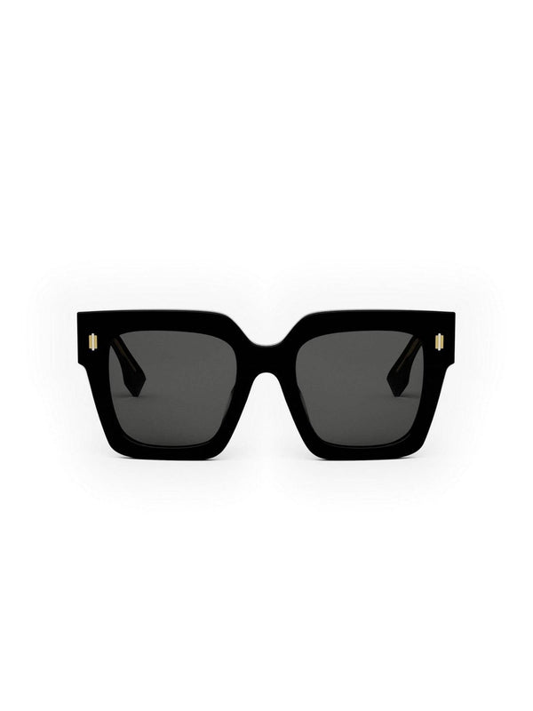 Fendi FE40101F 5201A D-Frame Acetate Sunglasses in Beige Gold