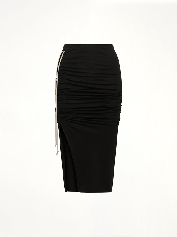Soft EDFU Knee Skirt in Black