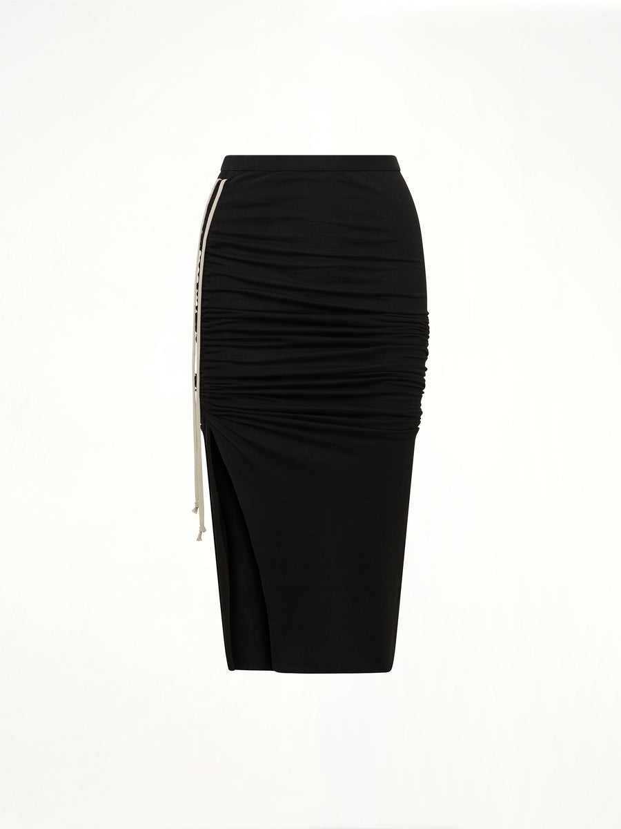 Soft EDFU Knee Skirt in Black